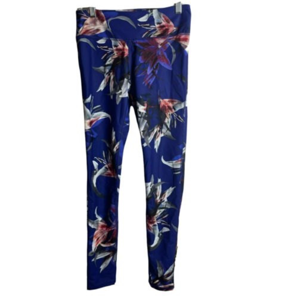 FABLETICS Womens Printed Pureluxe Leggings Floral Size XS Purple Tropical